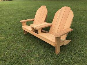 Cedar Adirondack Double Benches