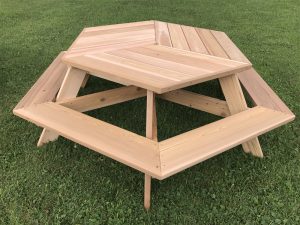 56" Hexagon Picnic Table