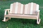 #OLSR Ozark Love Seat Rocker in Western Red Cedar