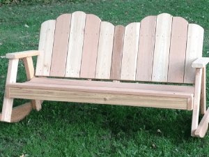 Cedar Loveseat Rocker Bench